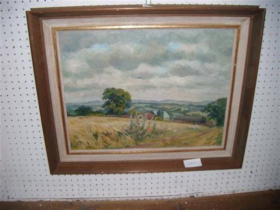 Peter Toseland , landscape oil on board
